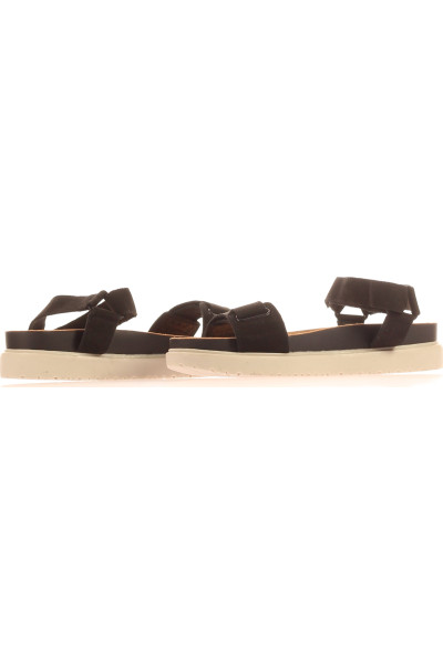 Kožené platformové sandály Camel Active pro volný čas, černé