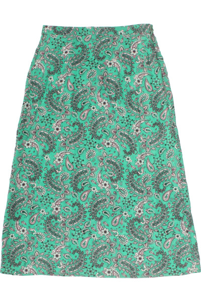 Dlouhá viskózová sukně VERO MODA s potiskem paisley zelená