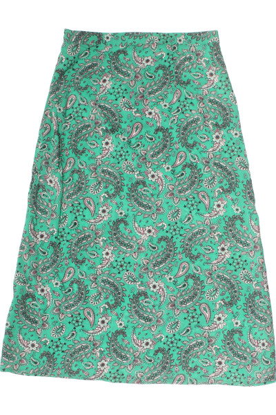 Dlouhá viskózová sukně VERO MODA s potiskem paisley zelená