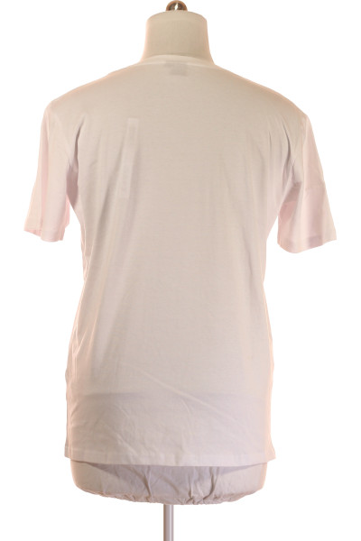 ALCOTT Pánské bavlněné tričko s potiskem Jurassic Park, bílé