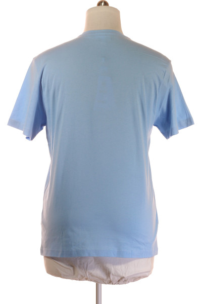 LACOSTE pánské bavlněné tričko světle modré, jednoduchý střih