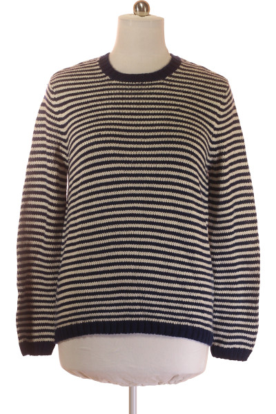 OVS Pánský pruhovaný svetr s kulatým výstřihem na podzim