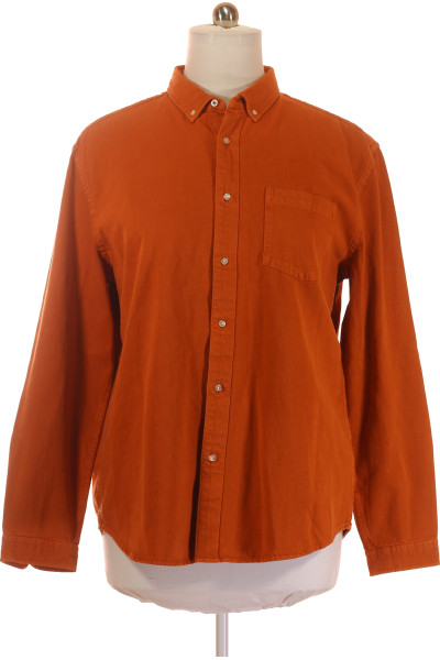 Riflová Pánská Košile Oranžová MC NEAL Vel. XL