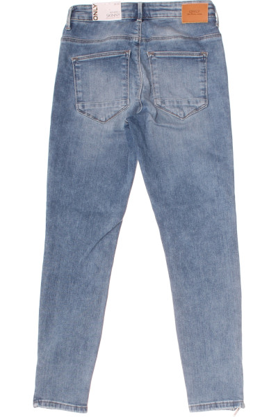 Úzké džíny ONLY s oděrkami, modré, elastické pro módní volnočasové nošení