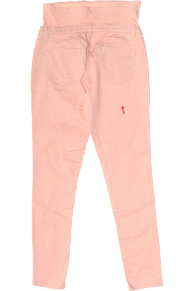 Dámské Bavlněné Slim Fit Kalhoty s Vysokým Sedem KIABI - Růžové