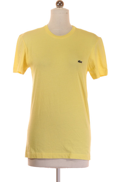 Žluté Basic Tričko LACOSTE Pro Volný Čas, Pohodlný Střih