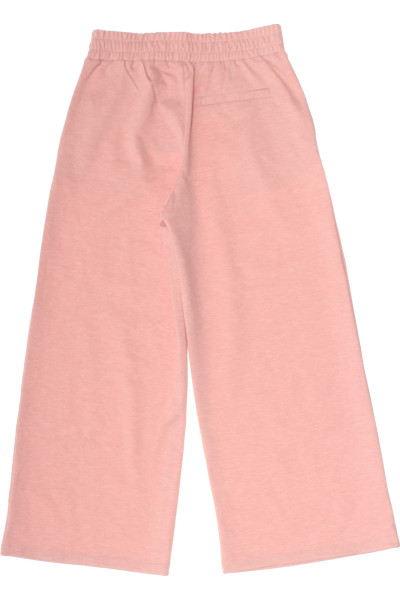 Ichi Růžové Elegantní Rovné Kalhoty s Vysokým Pasem pro Volný Čas