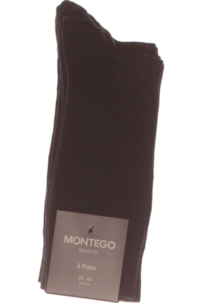 Montego Černé Pohodlné Kotníkové Ponožky, Unisex, Sada 3 Párů