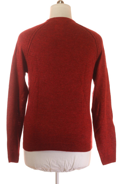 Pánský červený pulovr OVS s kapsou, akrylový, na podzim