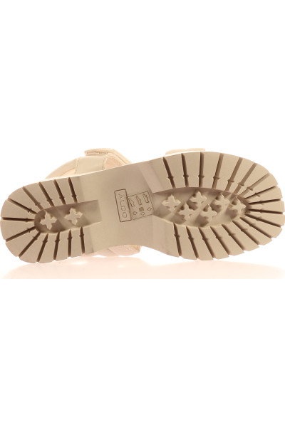 Koženkové platformové sandály Aldo, béžové, letní, pohodlné