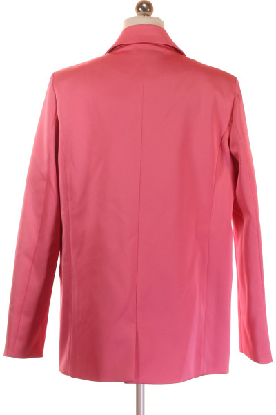 Elegantní růžové sako Cras s dvojřadým zapínáním, společenský styl, polyester