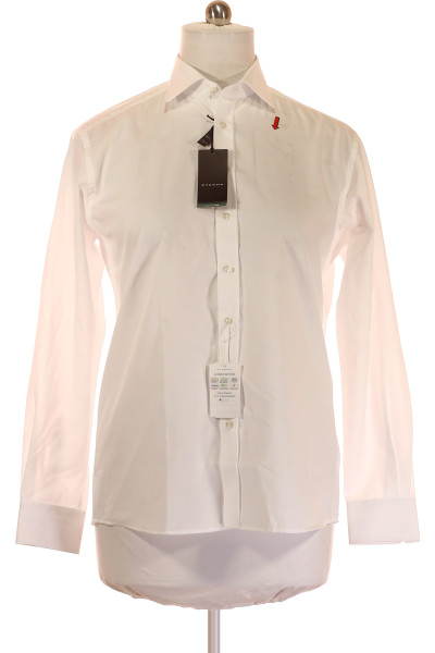 ETERNA Slim Fit Bílá Kancelářská Košile Z Bavlny Pro Muže