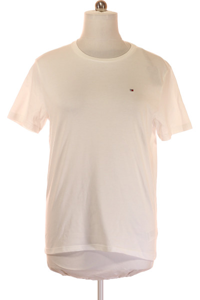 Bavlněné Basic Pánské Tričko Tommy Hilfiger V Bílé Pro Leisure