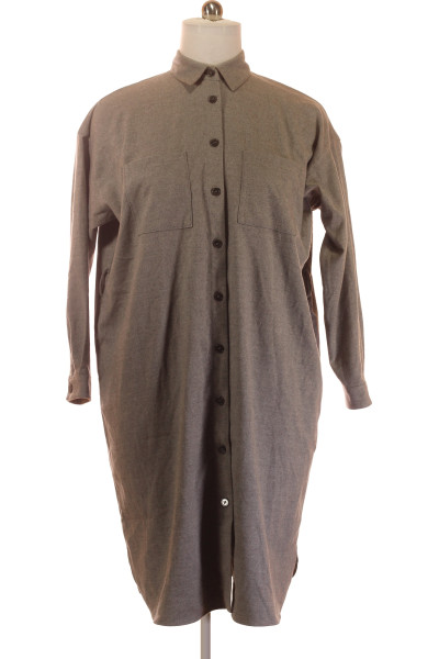 Košilové šaty S.Oliver šedé, Viskózové S Elastanem, Přechodové