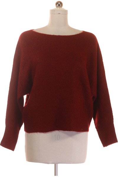 ONLY Pohodlný ležérní svetr ve vínové barvě s dlouhým rukávem