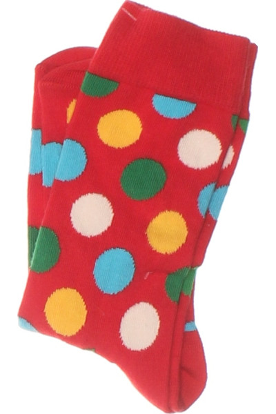 Veselé Barevné Puntíkované Kotníkové Ponožky Unisex Happy Socks