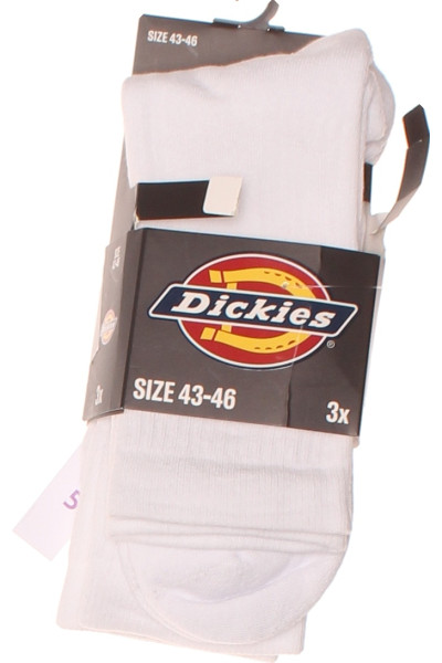 Dickies Sportovní Ponožky Bílé Prodyšné, Pohodlné, 3 Pack 43-46