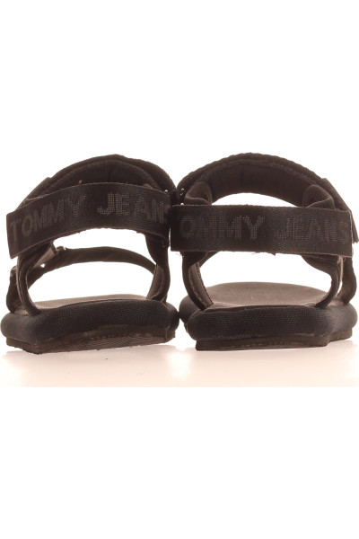 Černé sportovní sandály na suchý zip Tommy Hilfiger pro volný čas