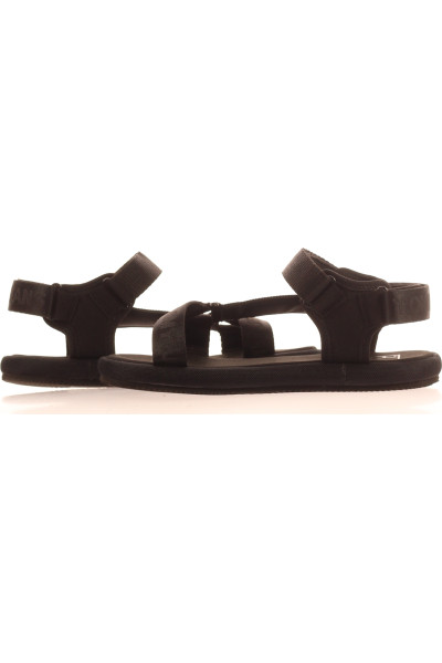 Černé sportovní sandály na suchý zip Tommy Hilfiger pro volný čas