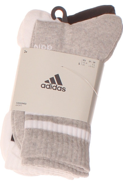 ADIDAS Bavlněné Sportovní Ponožky 3-Pack Pohodlné Unisex Šedé
