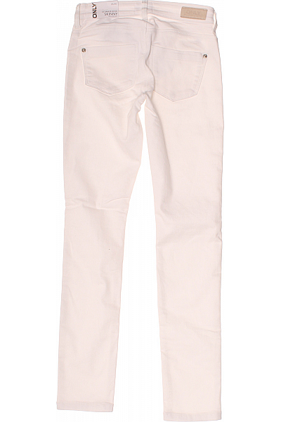 ONLY Skinny Fit Elastické Bavlněné Kalhoty Bílé, Pohodlné Na Každodenní Nošení