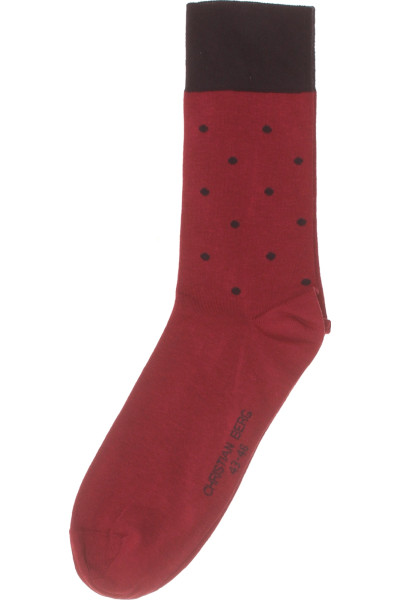 Elegantní Puntíkované Ponožky Christian Berg V Stylové Červené
