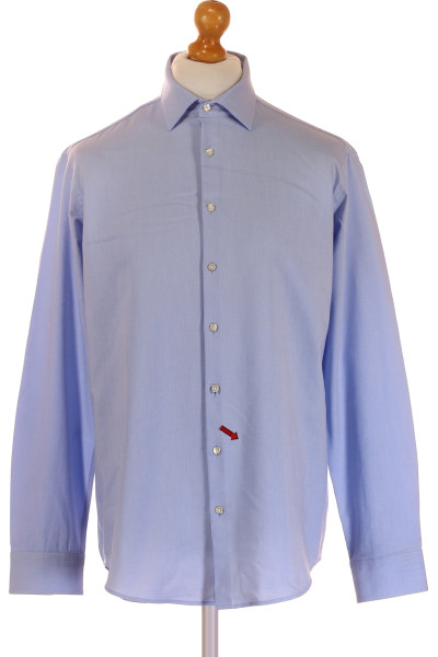 Pánská Modrá Košile JACQUELINE DE YONG S Jemným Vzorem, Bavlněná Směs