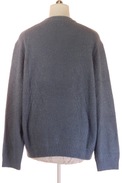 MC NEAL Pánský zimní pulovr měkká textura modrý komfort fit