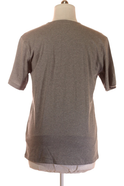 Hugo Boss pánské bavlněné tričko jednoduché šedé pro volný čas