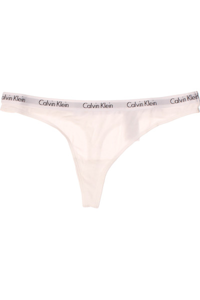 Calvin Klein Dámské Bavlněné Kalhotky S Elastenem Bílé