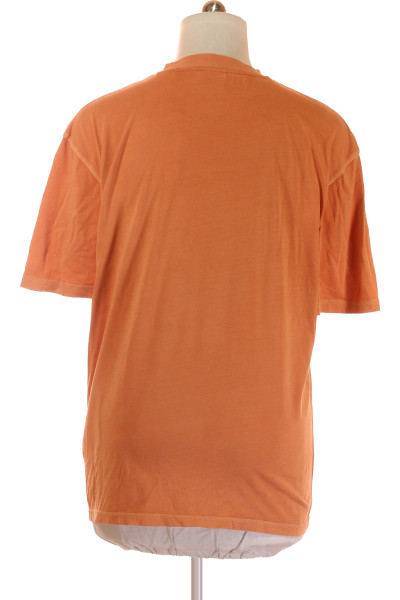 Hugo Boss Pánské Bavlněné Tričko Basic Oranžové Slim Fit