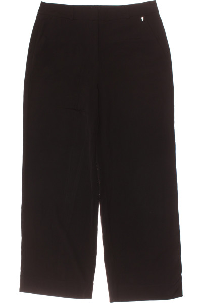 Elegantní Rovné Kalhoty COMMA černé, Viskóza S Elastanem