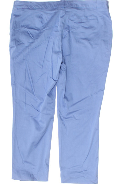 Lehké letní kalhoty Christian Berg modré, viskóza a bavlna