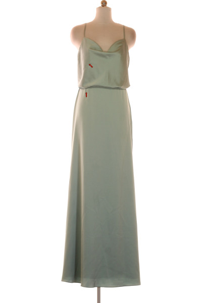 Laona Společenské dlouhé šaty na ramínka, Světle Šedá, Elegantní