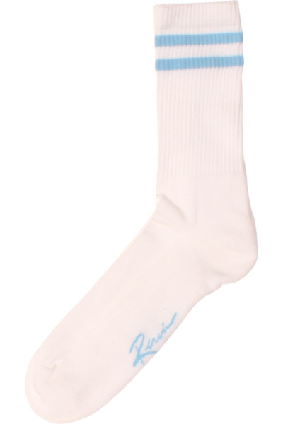 REVIEW Pánské Sportovní Ponožky Bílé S Modrými Pruhy Prodyšné