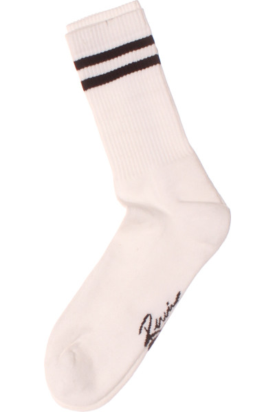 REVIEW Tenké Sportovní Ponožky Bílé S Pruhem A Logem Unisex