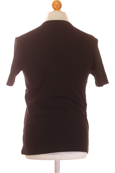 Jednoduché Pánské Tričko s Krátkým Rukávem Bavlněné Černé Hugo Boss