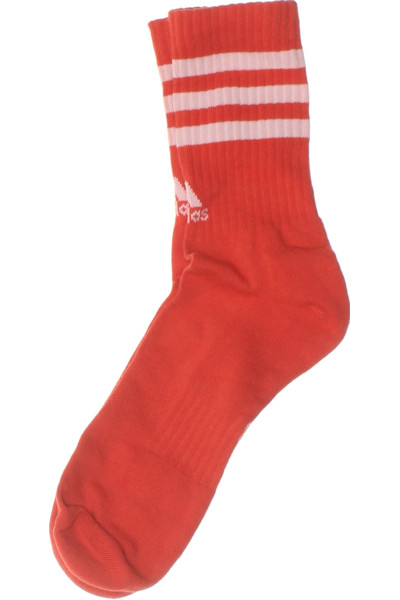 ADIDAS Unisex Ponožky Sportovní Pruhované Červené Pro Volný Čas