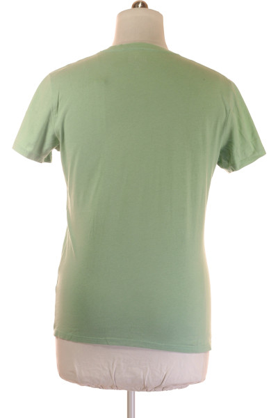 Hollister Pánské Bavlněné Tričko Jednoduché Zelené Slim Fit