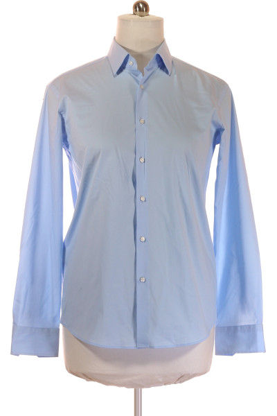 Hugo Boss Pánská Košile Slim Fit Bavlněná S Elastanem Modrá