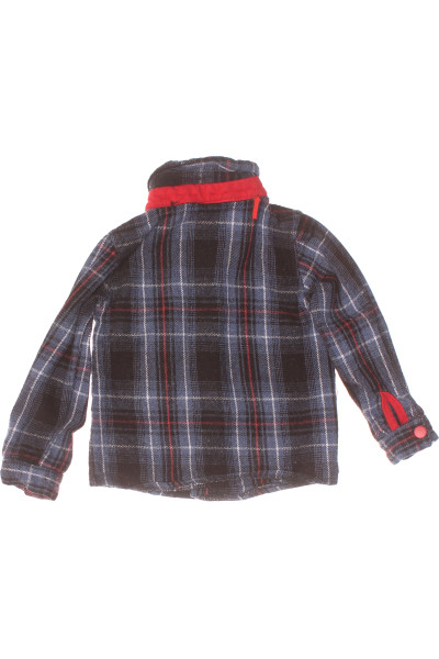 Chlapecká flanelová košile v károvaném vzoru s kapucí a kapsami