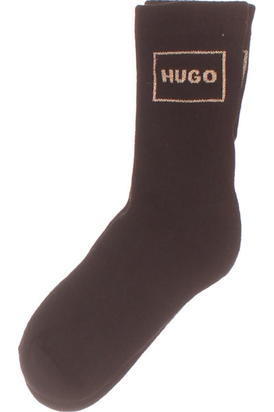 Pohodlné Pánské Kotníkové Ponožky Hugo Boss Černé S Logem