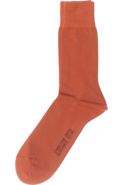 Pánské Hladké Bavlněné Ponožky Christian Berg Classic Oranžové