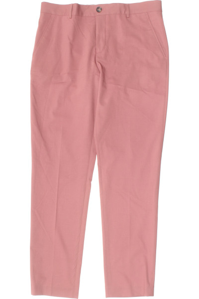 SELECTED Pánské Společenské Kalhoty Slim Fit Růžové S Viskózou