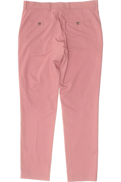 SELECTED Pánské Společenské Kalhoty Slim Fit Růžové s Viskózou