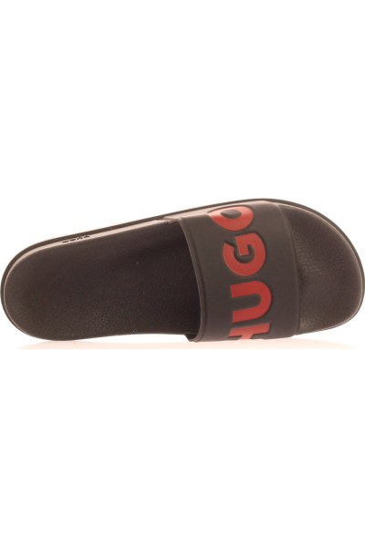 Hugo Boss Pánské Luxusní Pantofle TimeOff, Černé, PVC