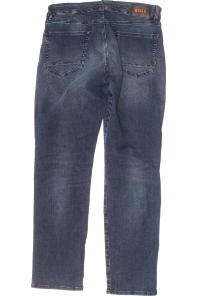 Hugo Boss Pánské rovné džíny tmavě modré, flexibilní a pohodlné