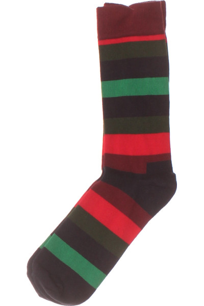 Pánské Pružné Kotníkové Ponožky Happy Socks V Pruhovaném Vzoru