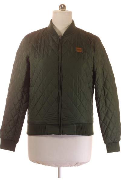 URBAN CLASSICS Pánská prošívaná bunda lehká zelená, podzimní styl