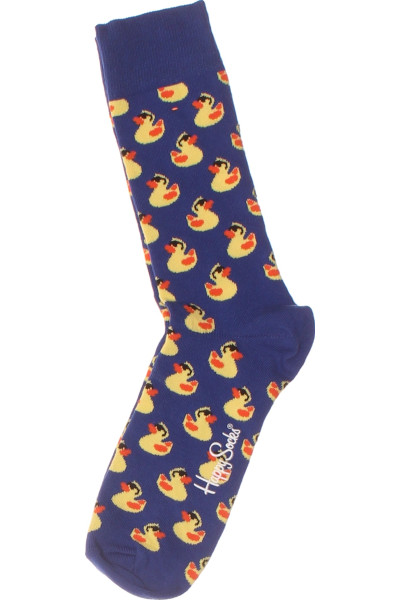 Pánské Veselé Modré Kotníkové Ponožky S Kachnami Happy Socks